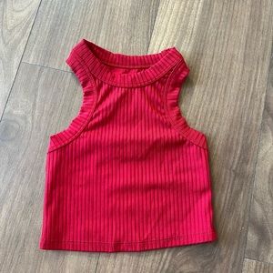 Five Dance Wear ribbed red tank bra top size YL